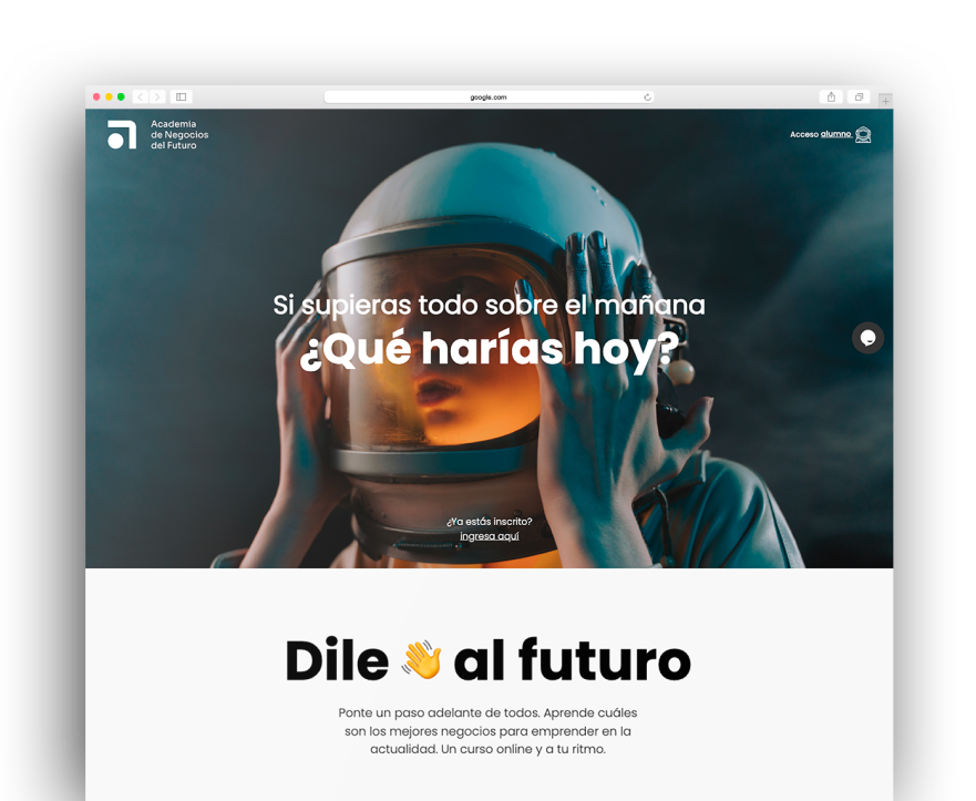 Diseñamos y desarrollamos esta plataforma educativa que ayuda a emprendedores y soñadores en toda Latinoamérica a generar ideas, inspirarse y adquirir habilidades para transformar sus proyectos en negocios. Este software facilita el aprendizaje y promueve el desarrollo de competencias clave para el crecimiento profesional.